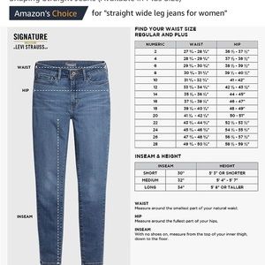 Levi Strauss & Co. Gold Women’s Curvy Totally Shaping Straight Jeans-many sizes